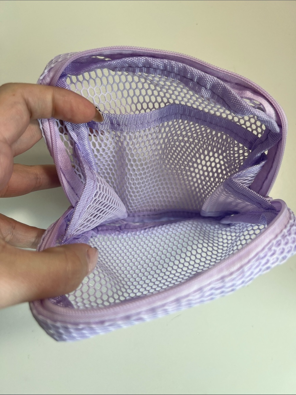 Purple Transparent Mesh Pouch - Picture 5 of 5